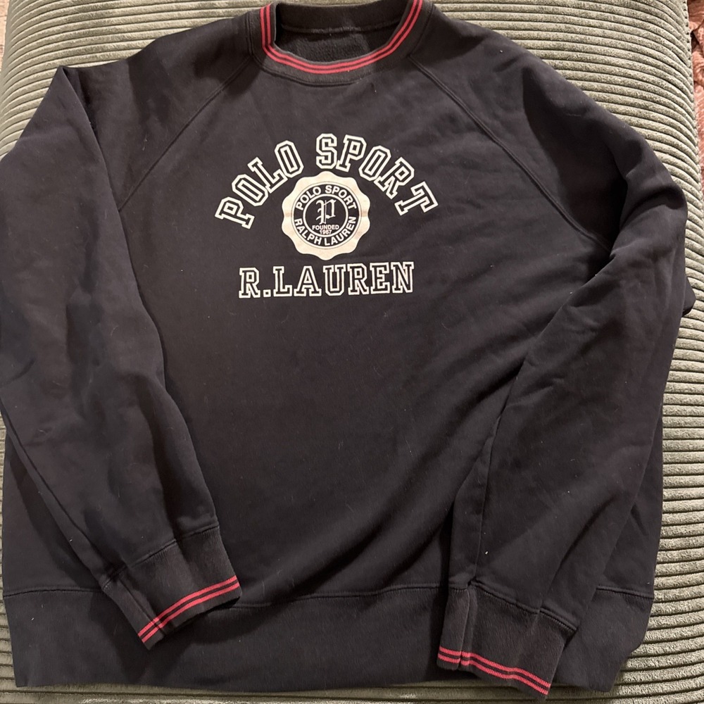 VTG 90s Polo Sport Ralph Lauren Mens Crewneck Sweatshirt Size Large Made In USA
